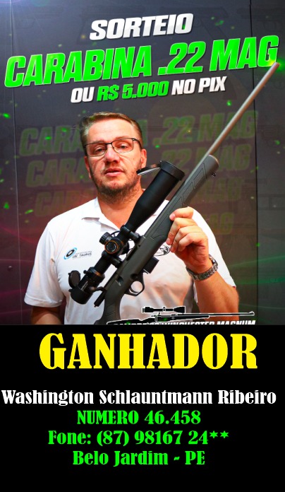 01 CARABINA CBC .22 MAGNUM ou 5.000 mil no PIX
